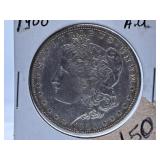 About Uncirculated 1900 U.S.A. One Dollar Coin