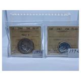 ICCS Graded Mint State 1944 Canada 50 Cent Piece