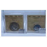 ICCS Graded Mint State 1944 Canada 50 Cent Piece