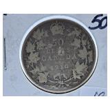 1910 Canada 50 Cent Piece