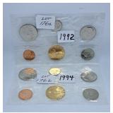 1992 and 1994 Royal Canadian Mint Sets