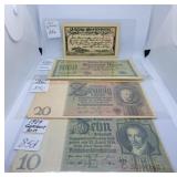 1921, 1922, and 1929 Germany Bills