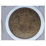 1940 British Half Crown Coin