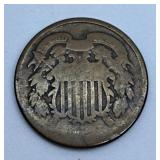 Rarer 1864 U.S.A. Two Cent Coin