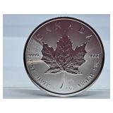 2021 .9999 Fine Silver 1 Oz Canada Five Dollar