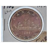 Mint State 1966 Canada One Dollar Coin