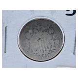 Rarer 1868 U.S.A. Nickel