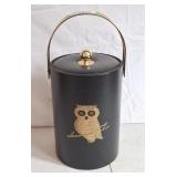 Vintage Couroc of Monterey black and gold owl ice