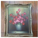 L. Hope oil on canvas floral picture. 20" l x 24"