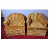 Pair of mid century chairs. 27" wide