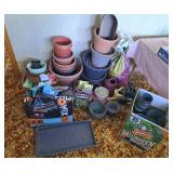 Plastic Garden Pots(Various Sizes), Potting Soil,