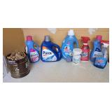 Laundry detergent and clothes pins