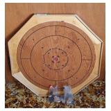 Crokinole board with chips