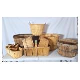 Assorted sizes of fruit baskets