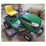 John Deere E130 riding lawnmower 69 hours 42" deck