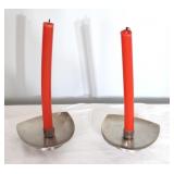 Pair of mid century candle stick holders
