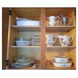 Casserole dishes, measuring cups, pitchers,