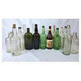 Collection of Vintage Bottles - Various Sizes &