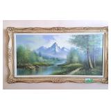 Large Framed Painting - 54"Wx30"H