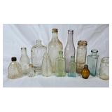 Collection of Vintage Glass Bottles - Various