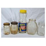 Collection of Peanut Glass Jars