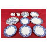 Cobalt blue & white transfer ware. Matlock, Enoch