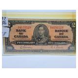 1937 Canada Two Dollar Bill