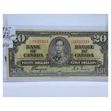 1937 Canada Twenty Dollar Bill