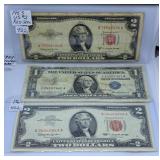 1953 U.S.A. Two Dollar Bill, 1957 U.S.A. One