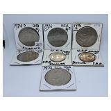 7 U.S.A. One Dollar Coins