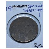 Rare 1819 Norway One Skilling Species