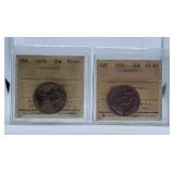 ICCS Graded 1970 and 1971 Proof Like Canada 50