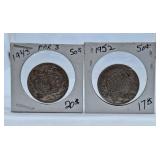 1943 and 1952 Canada 50 Cent Pieces
