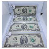 Four in a Row Choice Uncirculated 1976 U.S.A. Two