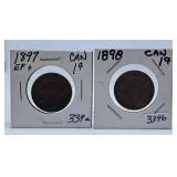 1897 and 1898 Canada Pennies