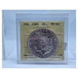 ICCS Graded Mint State 1885 U.S.A. One Dollar