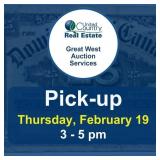 Pickup Thursday, February 19, 2026, at 3-5 pm