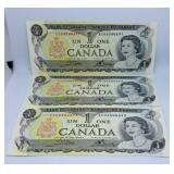 Three in a Row Choice Uncirculated 1973 Canada