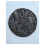 Clipped Very Fine 1775 British Half Penny