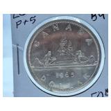 Brilliant Uncirculated 1965 Canada One Dollar