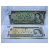 1954 and 1973 Canada One Dollar Replacement Notes