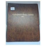 Canadian Small Cents Book with 45 Pennies.