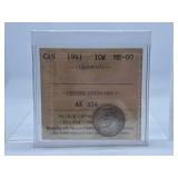 ICCS Graded Mint State 1941 Canada Quarter