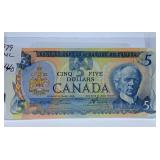 Uncirculated 1979 Canada Five Dollar Bill