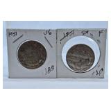 Pair of 1951 Canada 50 Cent Pieces