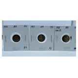 1912, 1917 and 1918 Canada Nickels