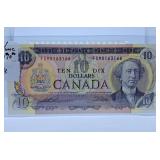 Choice Uncirculated 1971 Canada Ten Dollar Bill