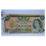 Uncirculated 1979 Canada Twenty Dollar Bill