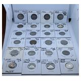Twenty Four Canadian Nickels. Various Years
