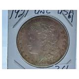 Uncirculated 1921 U.S.A. One Dollar Coin